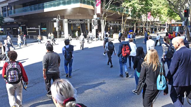 The corner of Adelaide and Edward streets has been flagged as a concern over pedestrian safety. Picture: AAP image, John Gass