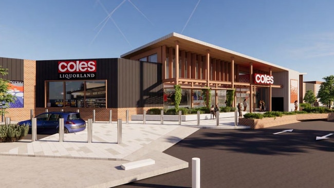 Renders of redevelopment plans for Coles on High St.