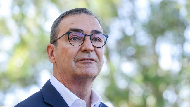 Premier Steven Marshall at Felixstow Reserve on Saturday, where he announced funds to restore wildlife to the area. Picture: Brenton Edwards