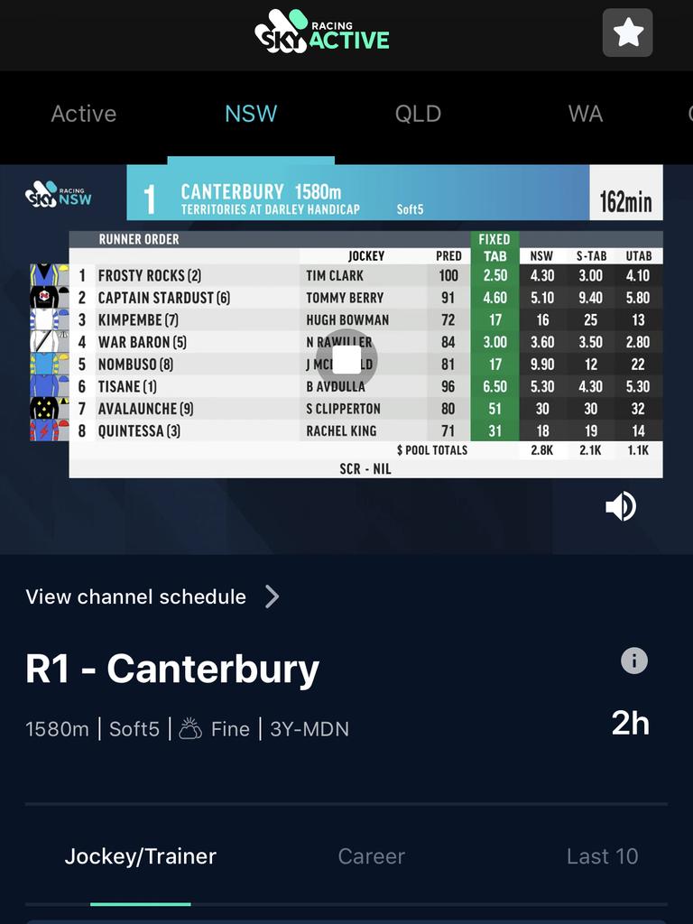 Sky Racing Active App Ondemand Queensland vision for punters The