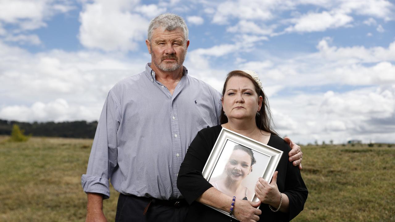 Tilly’s parents Murray and Emma are calling for a zero tolerance approach to bullying in schools after their daughter’s suicide. Picture: Jonathan Ng