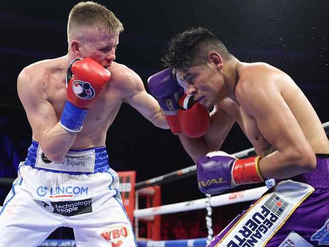 Liam Wilson lost a heartbreaker against Emanuel Navarrete last year. Picture: Mikey Williams/Top Rank Inc via Getty Images