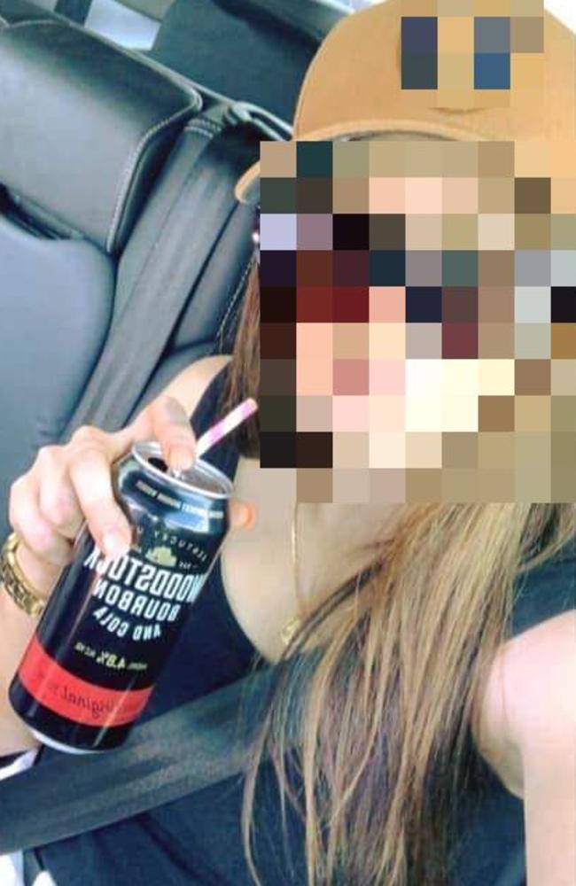 Carina Heights addict Macey Collins, 23 (blurred so as not to influence any possible future juries which may be empaneled). Picture: Facebook