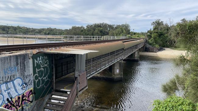 A refurbishment of the landmark Boambee Creek footbridge is planned in a bid to extend its life by as many as 15 years. Picture: Chris Knight