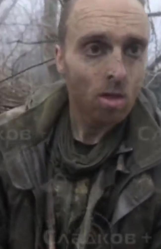 Australian man Oscar Jenkins was captured by Russian forces in Ukraine. Picture: Screengrab