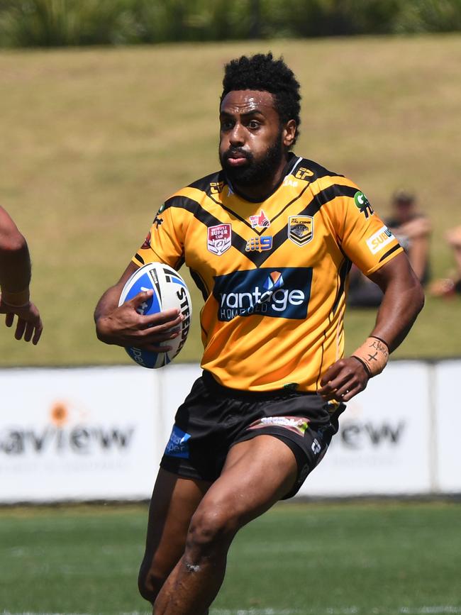 Sunshine Coast Falcons against Easts Tigers at the Sunshine Coast Stadium. Falcons won the game 22-14 in week 2 of the finals.Falcons centre Siti Moceidreke