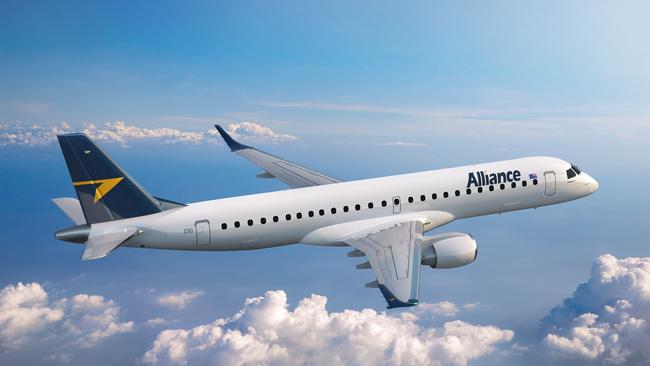 Alliance Aviation's purchase of 30 Embraer 190 jets will position the airline well in the COVID-ravaged travel market.  Picture: Supplied.