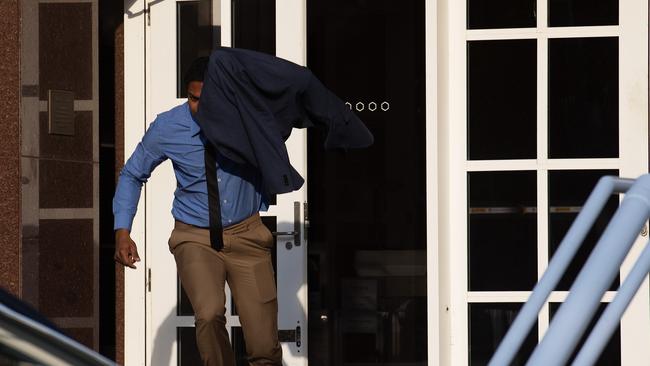 Air Force member Renju Reghunath outside court ... Reghunath will today face the final day of his five-day jury trial