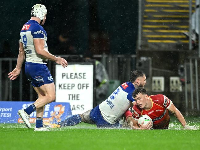 Jack Bostock scores a try. Picture: NRL Photos