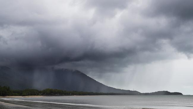 Dark clouds over Cairns have yet to drop any significant rain. Picture: Brendan Radke