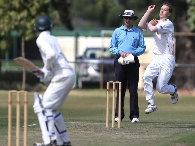 Mitch Perry sends one down for Monash this season. Picture: Stuart Milligan