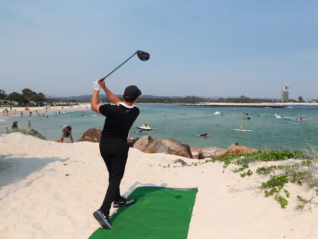 The mechanics of Cameron Champ’s swing. Picture: Chris Hyde/Getty