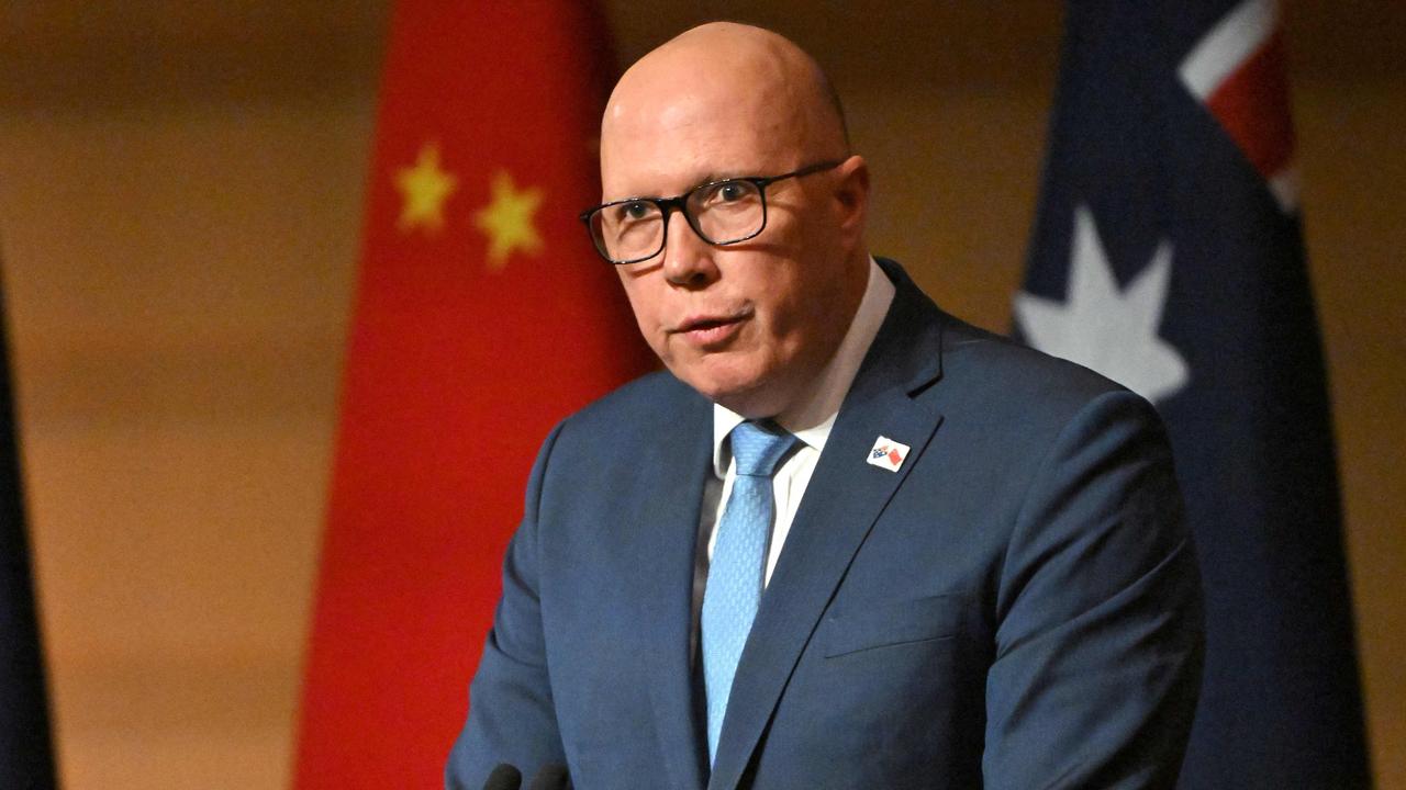 Dutton assures voters of tight Libs-China bond