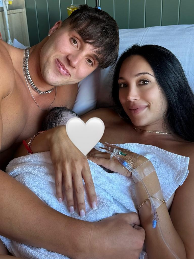 The pair took to Instagram to announce their child had been born. Picture: Instagram/@tayoricci