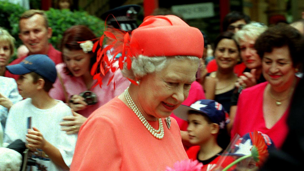 Queen Elizabeth II arriving to open the Commonwealth Heads of Government Meeting (CHOGM) in the Hyatt in Coolum, Queensland 2 Mar 2002.