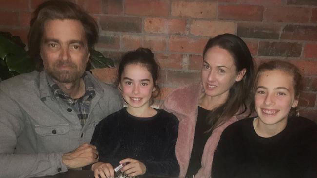 Bendigo teacher Mark Stevens became an organ donor in 2019. He is pictured with wife Lauren and daughters Frankie and Pearl. Picture: supplied