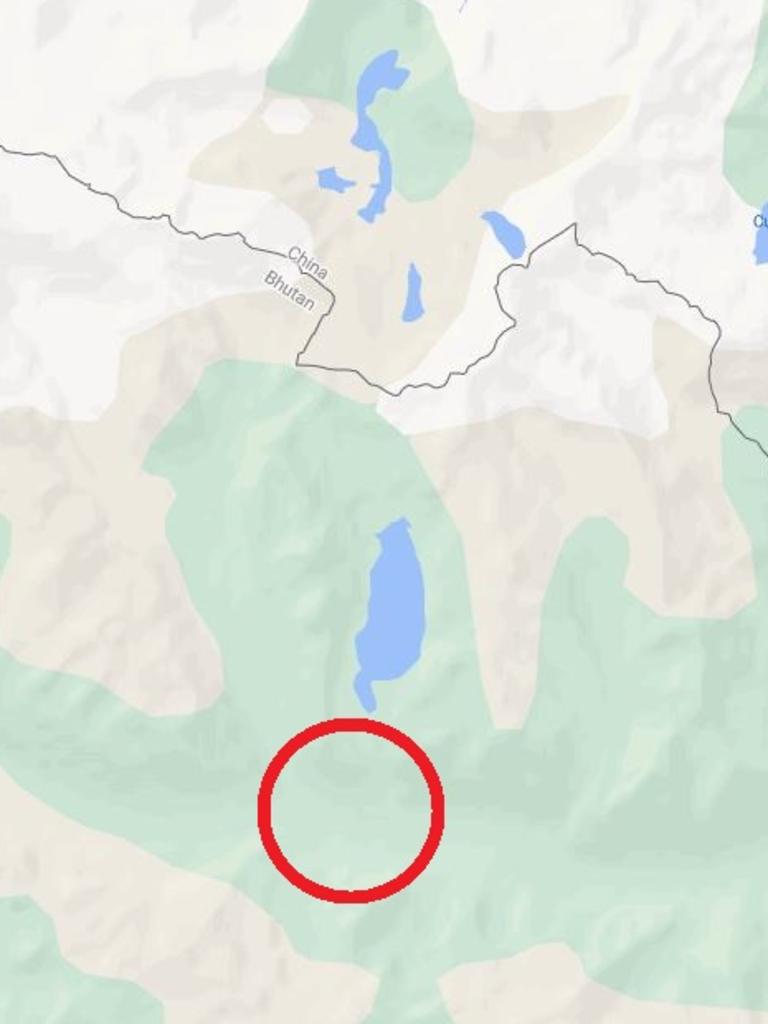 Location of Gyalaphug, or Jieluobu in Chinese, a reported Chinese village within Bhutan. Picture: Google Maps.