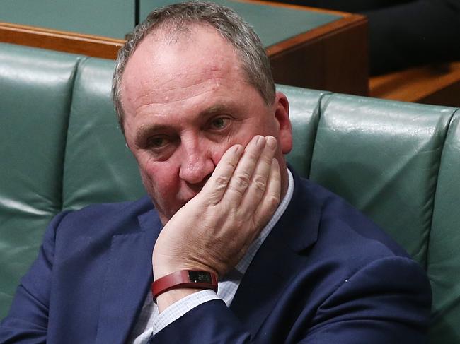 Deputy PM Barnaby Joyce after Question Time in the House of Representatives Chamber, Parliament House in Canberra. Picture Kym Smith