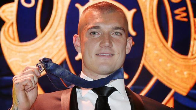 2017 AFL Brownlow Medal Count at Crown Palladium. Richmonds Dustin Martin with the Brownlow medal. Pic: Michael Klein