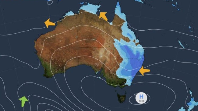 The heaviest falls will occur on Friday. Picture: WeatherZone