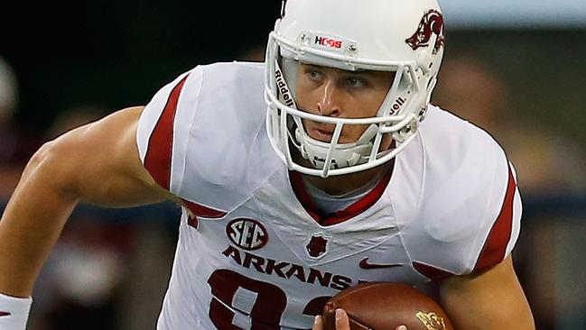 Sam Irwin-Hill during his time in college with the Arkansas Razorbacks.