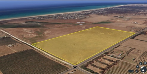 SA Water wants to sell these four blocks of land facing onto Justs Rd in Aldinga Beach.