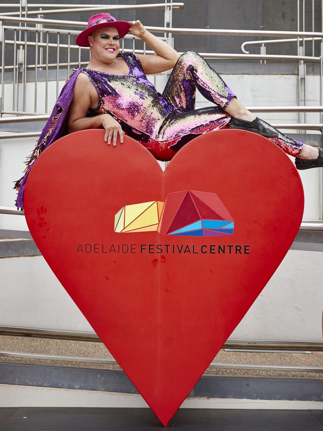 Adelaide Cabaret Festival 2023 Icon Award winner Hans (Matt Gilbertson) at the Adelaide Festival Centre. Picture: Claudio Raschella