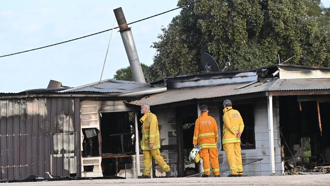 Fire cause investigators were at the scene on Thursday morning. Picture: Keryn Stevens