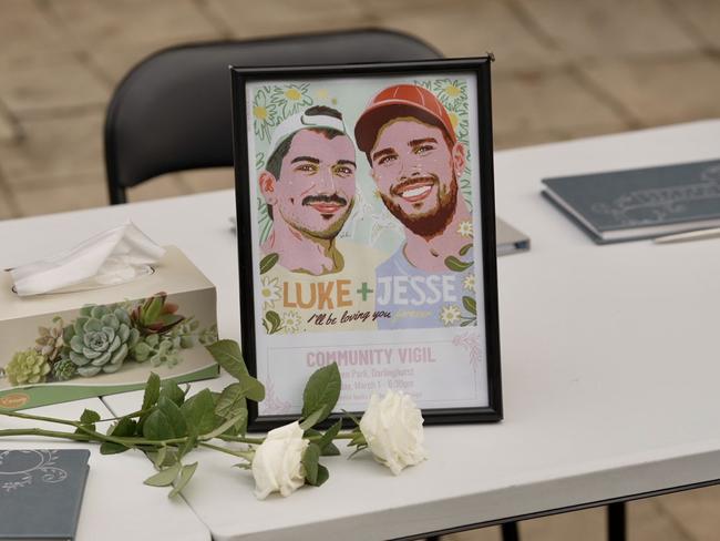 Mourners shared their messages for the couple in condolence books. (Image: Bianca Farmakis/The Australian)