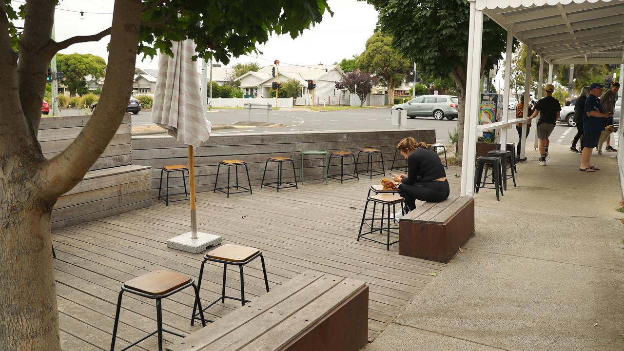 The parklet at The Local cafe. Picture: Alison Wynd