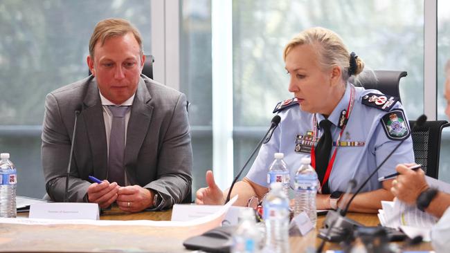 Premier Steven Miles and Police Commissioner Katarina Carroll held many discussions while the state battled wild weather over the summer. Picture: NCA NewsWire/Tertius Pickard