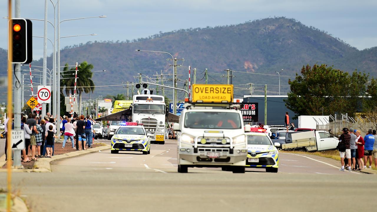 Two restored Royal Australian Air Force aircraft veterans- a Mirage fighter jet A3-55 and a Winjeel Trainer??? A85-403 - arrived at Townsville RAAF Base. Picture: Alix Sweeney