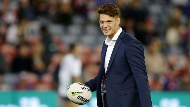 Kalyn Ponga was forced to watch form the sidelines. Image: AAP Image/Darren Pateman