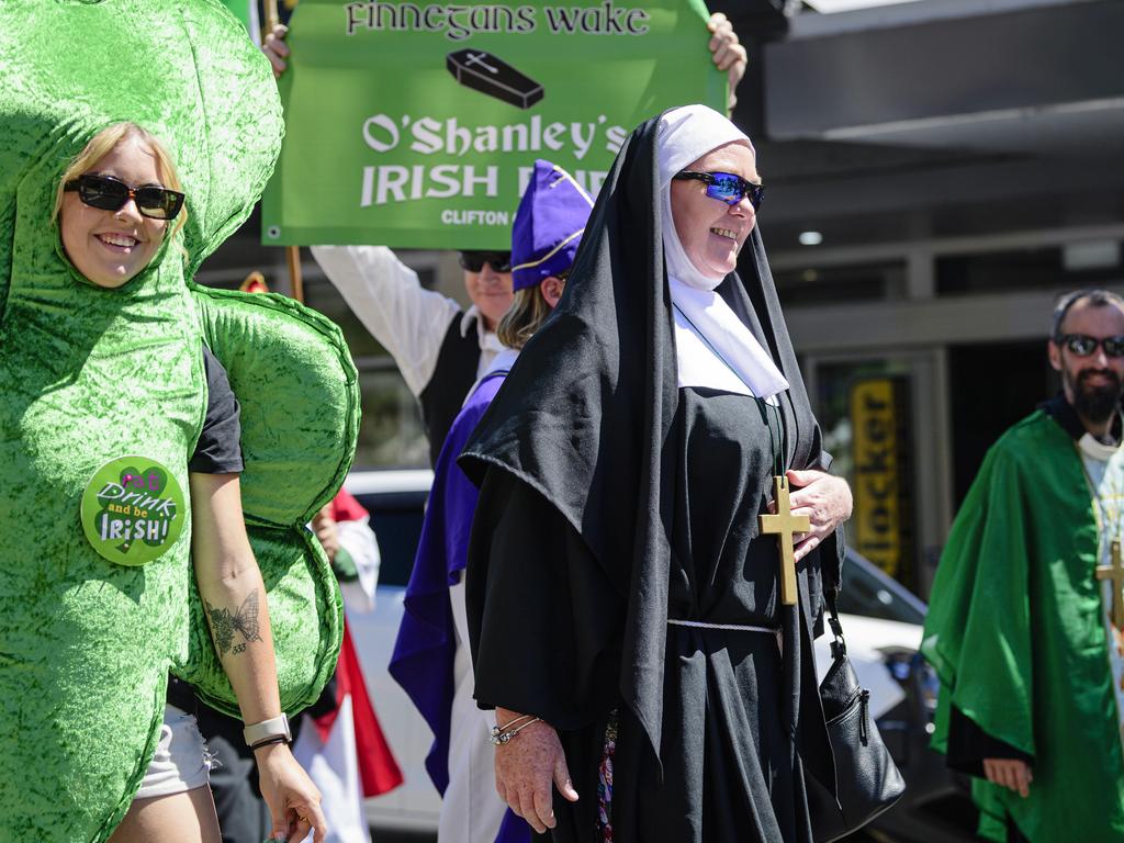 Robyn Kersley in the Darling Downs Irish Club St Patrick's Day parade, Sunday, March 16, 2025. Picture: Kevin Farmer