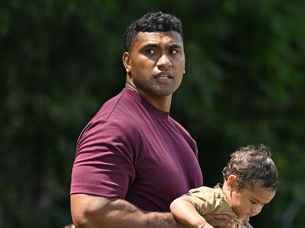 Tevita Pangai Jr is plotting a Broncos comeback, having met with key club identities. Picture: Lyndon Mechielsen/Courier Mail