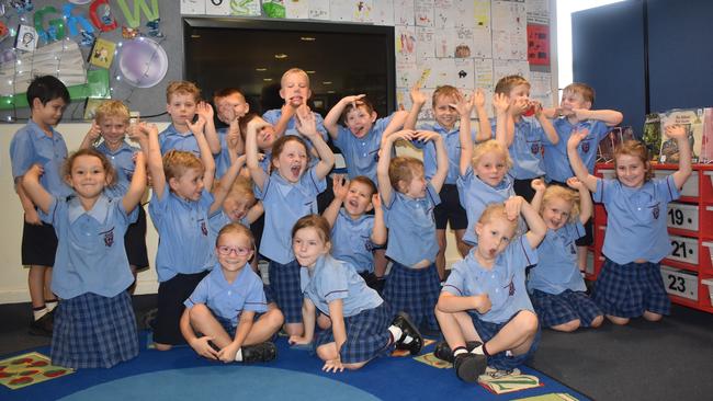 St John's Catholic School Roma's Prep White Class. Picture: Chloe Cufflin.