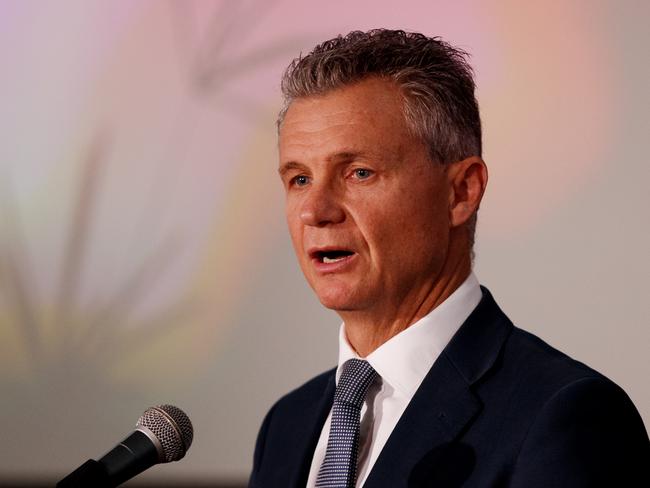 Federal MP Matt Thistlethwaite, at the launch of James BlundellÃ&#149;s new Anzac Day song on Friday. Picture: NCA NewsWire / Nikki Short