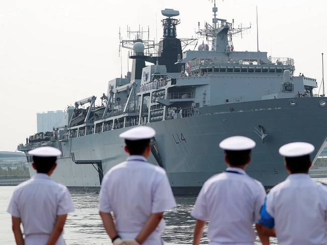 Royal Navy’s HMS Albion entered the Port of Tokyo at Harumi boating dock on Friday, August 3. It was the first-ever call at a Tokyo port for the amphibious assault ship, which has been tasked with surveillance missions for the United Nation’s Security Council on the enforcement of sanctions against North Korea.