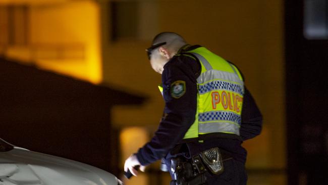 Police at the scene at Kellyville in Sydney's northwest. Picture: Dean Asher