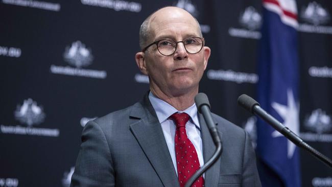 Acting Chief Medical Officer Professor Paul Kelly at Parliament House in Canberra on Friday. Picture: NCA NewsWire /Gary Ramage