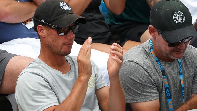 Lleyton Hewitt was in the stands watching Jordan Thompson on Wednesday.