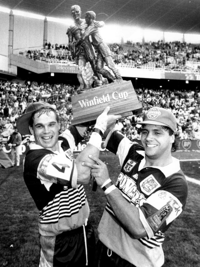 Renouf with the 1992 NRL premiership.