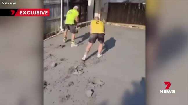 Tradies smash up concrete driveway over payment dispute