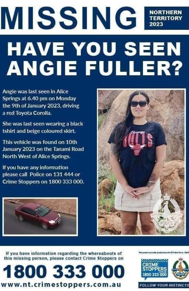 The missing persons poster for Angie Fuller, is believed to be the last photo taken of her.