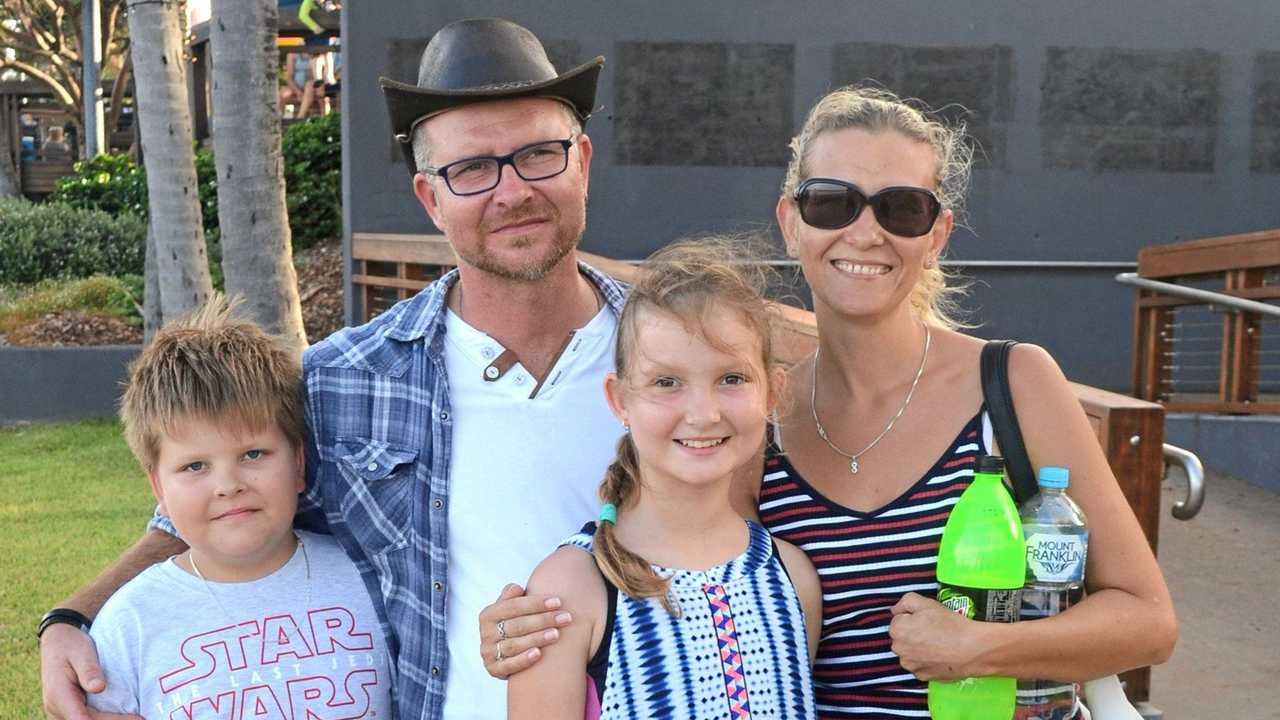 Luke Wogjtecki, Wojjcik Magic, Victoria Wogjtecki and Luiza Popowiczs pend their first Australia Day at Yeppoon. Picture: Jann Houley