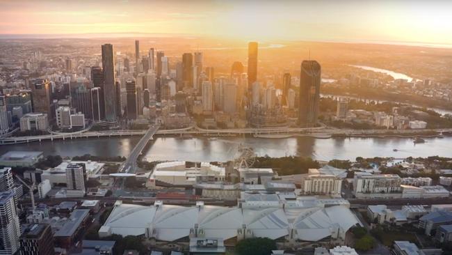 A screengrab from the Brisbane 2032 Olympics bid displayed to Olympic officials.