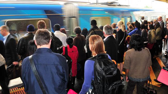 Commuters are being squeezed into carriages like sardines as Melbourne’s train network struggles to handle the pressure of millions of extra passenger journeys.