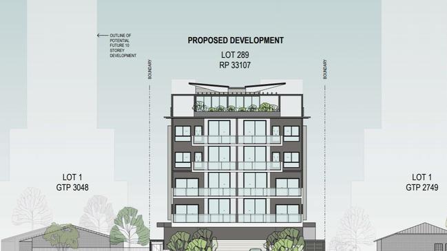 Artist impression for unit complex development application at 22 Ronald St, Wynnum.