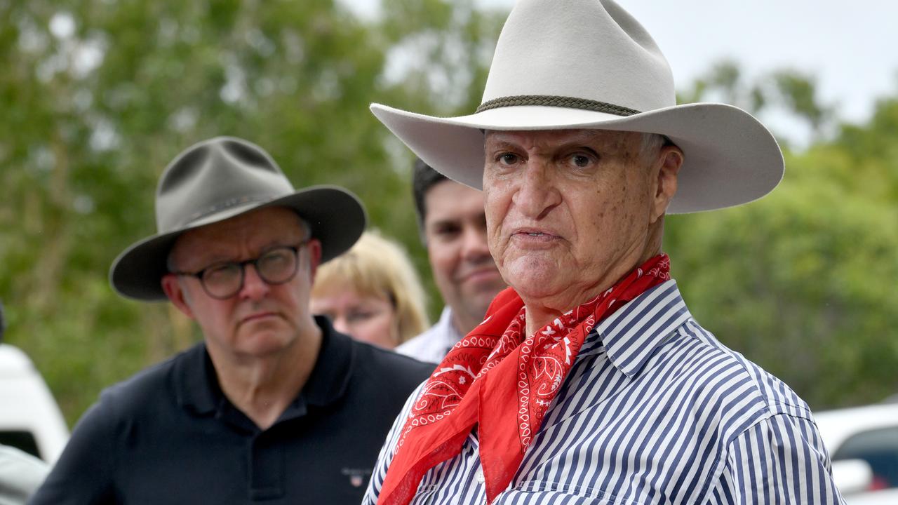 February 6: Bob Katter and Anthony Albanese at Ollera Creek. Picture: Evan Morgan