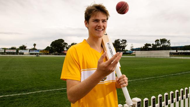 Glenelg cricketer Liam Scott is one to watch this season. Picture: Morgan Sette